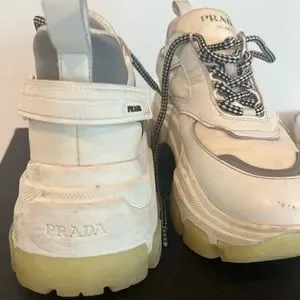 Prada Shoes Prada Block Chunky Sneakers Size 365 Poshmark